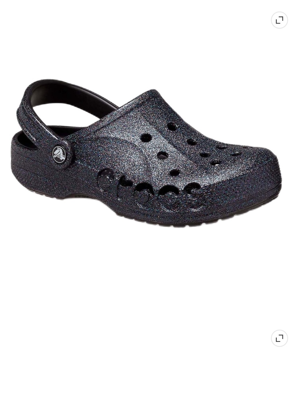 Glittery Black Crocs